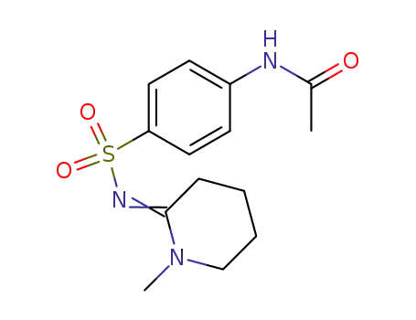 Molecular Structure of 93100-98-2 (N-(4-{[(2E)-1-methylpiperidin-2-ylidene]sulfamoyl}phenyl)acetamide)