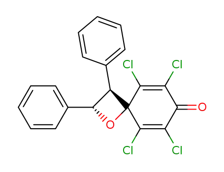 2,3,5,6-tetrachloro-trans-3',4'-diphenylspiro<2,5-cyclohexadiene-1,2'-oxetan>-4-one