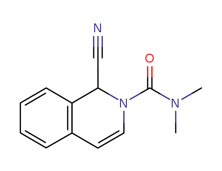 Molecular Structure of 102249-87-6 (2(1H)-Isoquinolinecarboxamide, 1-cyano-N,N-dimethyl-)