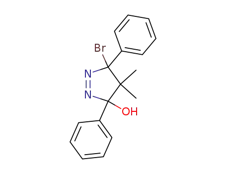 3-bromo-4,5-dihydro-5-hydroxy-4,4-dimethyl-3,5-diphenyl-3H-pyrazole