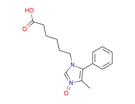 Molecular Structure of 126263-66-9 (1H-Imidazole-1-hexanoic acid, 4-methyl-5-phenyl-, 3-oxide)