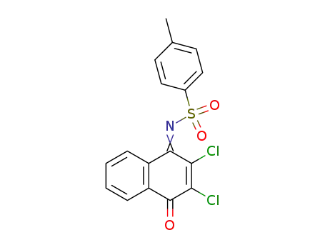 Molecular Structure of 139719-08-7 (Benzenesulfonamide,
N-(2,3-dichloro-4-oxo-1(4H)-naphthalenylidene)-4-methyl-)