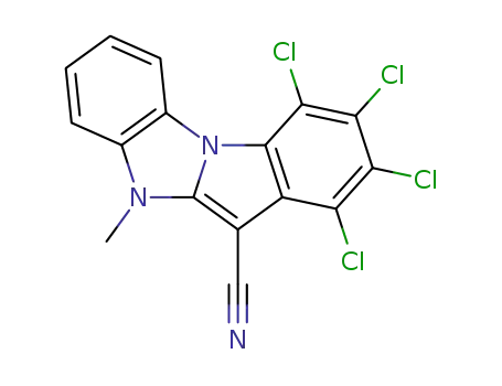 10-methyl-1,2,3,4-tetrachloro-11-cyanoindolo<1,2-a>benzimidazole