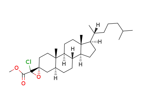 3'-chlorospiro<5α-cholestan-3α:2'-oxirane>-3'-carboxylate de methyle