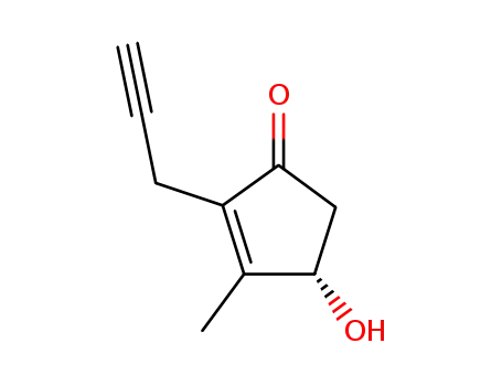 Molecular Structure of 77087-34-4 ((4S)-4-hydroxy-3-methyl-2-prop-2-ynyl-cyclopent-2-en-1-one)