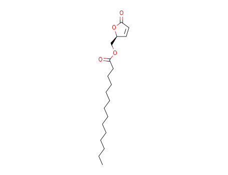 Molecular Structure of 138433-97-3 (Tetradecanoic acid, (5-oxo-2(5H)-furanyl)methyl ester, (S)-)