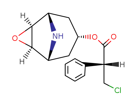 (R)-3-chloro-2-phenyl-propionic acid (1rN,2tH,4tH,5cN)-3-oxa-9-aza-tricyclo[3.3.1.02,4]non-7t-yl ester