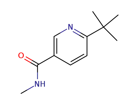 Molecular Structure of 97691-24-2 (3-Pyridinecarboxamide, 6-(1,1-dimethylethyl)-N-methyl-)