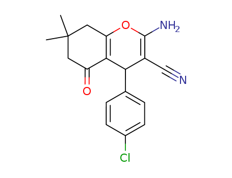 2-AMINO-4-(4-CHLOROPHENYL)-7,7-DIMETHYL-5-OXO-4,6,7,8-TETRAHYDRO2H-CHROMENE-3-CARBONITRILE