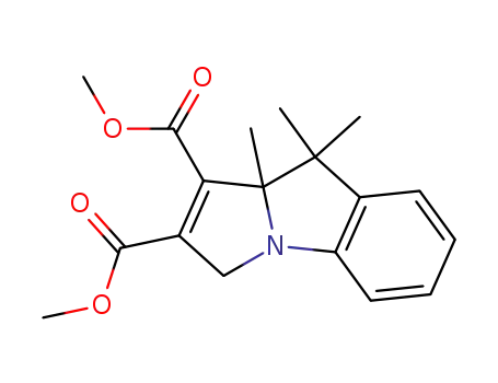 Molecular Structure of 114676-05-0 (3H-Pyrrolo[1,2-a]indole-1,2-dicarboxylic acid,
9,9a-dihydro-9,9,9a-trimethyl-, dimethyl ester)