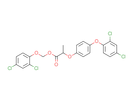 Molecular Structure of 106262-03-7 (Propanoic acid, 2-[4-(2,4-dichlorophenoxy)phenoxy]-,
(2,4-dichlorophenoxy)methyl ester)