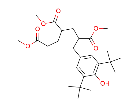 Molecular Structure of 95683-83-3 (1,3,5-Hexanetricarboxylic acid,
6-[3,5-bis(1,1-dimethylethyl)-4-hydroxyphenyl]-, trimethyl ester)