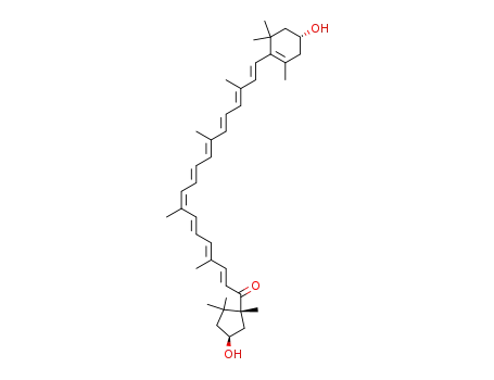 Molecular Structure of 62776-23-2 (b,k-Caroten-6'-one, 3,3'-dihydroxy-,(3R,3'S,5'R,13'-cis)- (9CI))
