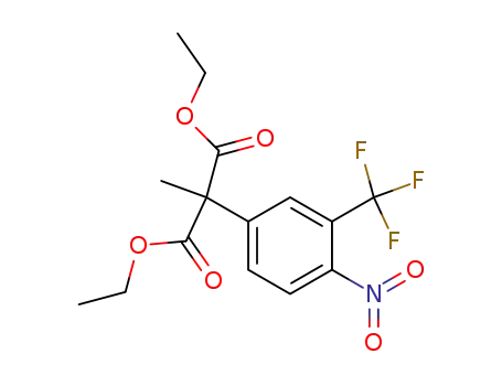Molecular Structure of 58809-98-6 (Propanedioic acid, methyl[4-nitro-3-(trifluoromethyl)phenyl]-, diethyl
ester)