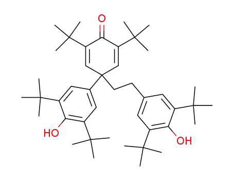 Molecular Structure of 137649-09-3 (2,5-Cyclohexadien-1-one,
4-[3,5-bis(1,1-dimethylethyl)-4-hydroxyphenyl]-4-[2-[3,5-bis(1,1-dimethyl
ethyl)-4-hydroxyphenyl]ethyl]-2,6-bis(1,1-dimethylethyl)-)