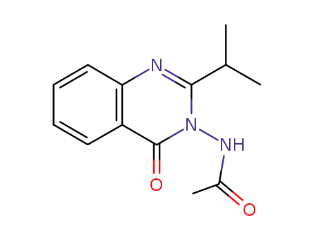 Molecular Structure of 144522-58-7 (3-ACETYLAMINO-2-ISOPROPYL-4(3H)-QUINAZO&)