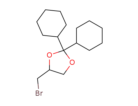 Molecular Structure of 91540-05-5 (1,3-Dioxolane, 4-(bromomethyl)-2,2-dicyclohexyl-)