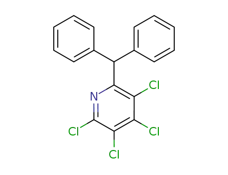 Molecular Structure of 112988-74-6 (Pyridine, 2,3,4,5-tetrachloro-6-(diphenylmethyl)-)