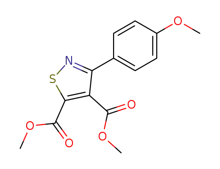 Molecular Structure of 59291-73-5 (4,5-Isothiazoledicarboxylic acid, 3-(4-methoxyphenyl)-, dimethyl ester)