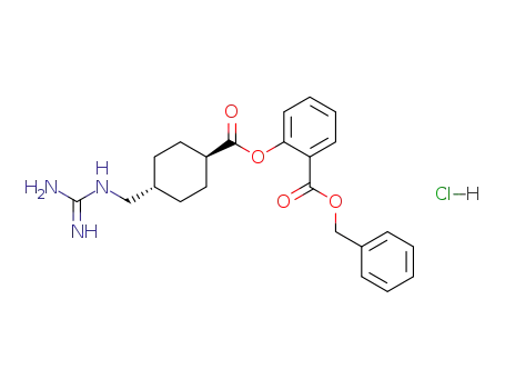 Benzoic acid,2-[[[trans-4-[[(aminoiminomethyl)amino]methyl]cyclohexyl]carbonyl]oxy]-,phenylmethyl ester, monohydrochloride (9CI)