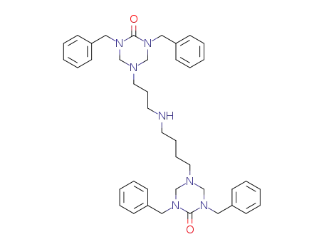 Molecular Structure of 143565-69-9 (1,3,5-Triazin-2(1H)-one,
tetrahydro-1,3-bis(phenylmethyl)-5-[3-[[4-[tetrahydro-4-oxo-3,5-bis(phen
ylmethyl)-1,3,5-triazin-1(2H)-yl]butyl]amino]propyl]-)