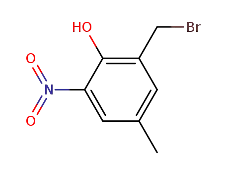 Molecular Structure of 185062-86-6 (Phenol, 2-(bromomethyl)-4-methyl-6-nitro-)