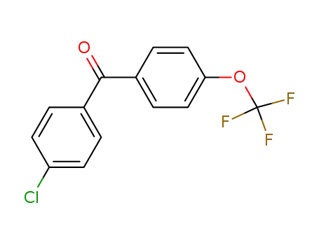Molecular Structure of 87996-55-2 ((4-CHLORO-PHENYL)-(4-TRIFLUOROMETHOXY-PHENYL)-METHANONE)