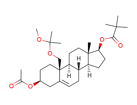 2,2-Dimethyl-propionic acid (3S,8R,9S,10S,13S,14S,17S)-3-acetoxy-10-(1-methoxy-1-methyl-ethoxymethyl)-13-methyl-2,3,4,7,8,9,10,11,12,13,14,15,16,17-tetradecahydro-1H-cyclopenta[a]phenanthren-17-yl ester