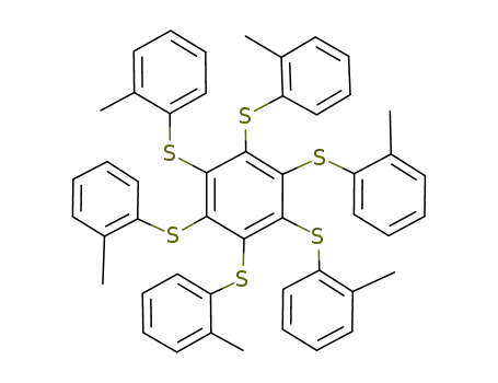 Molecular Structure of 113087-88-0 (Benzene, hexakis[(2-methylphenyl)thio]-)
