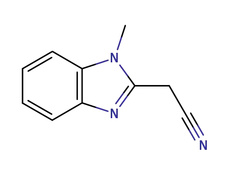 Molecular Structure of 2735-62-8 ((1-Methyl-1H-benzoimidazol-2-yl)acetonitrile)