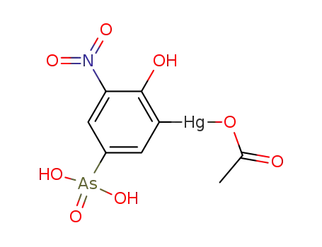 5-arsono-2-hydroxy-3-nitro-phenylmercury (1+); acetate