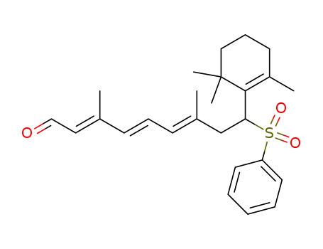3,7-dimethyl-9-phenylsulfonyl-9-<2,6,6-trimethylcyclohex-1-enyl>nona-2,4,6-trienal