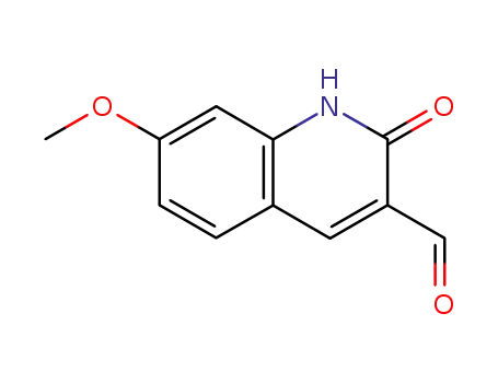 Molecular Structure of 101382-55-2 (2-HYDROXY-7-METHOXY-QUINOLINE-3-CARBALDEHYDE)