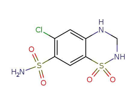 Molecular Structure of 58-93-5 (Hydrochlorothiazide)