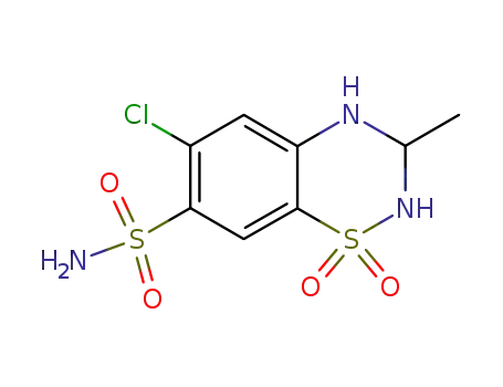 (+/-)-6-chloro-3-methyl-3,4-dihydro-2H-1,2,4-benzothiadiazine-7-sulfonamide 1,1-dioxide