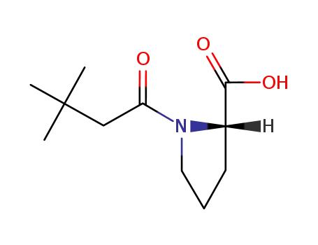 Molecular Structure of 92010-17-8 (L-Proline, 1-(3,3-dimethyl-1-oxobutyl)-)