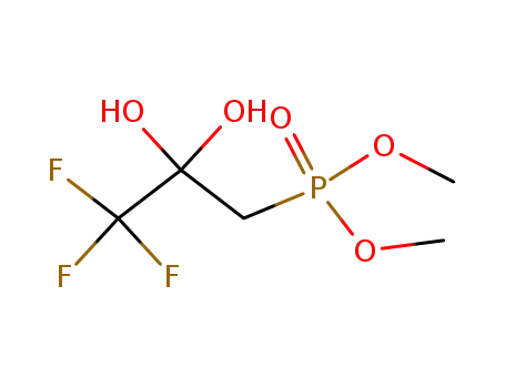 Molecular Structure of 153650-87-4 (Phosphonic acid, (3,3,3-trifluoro-2,2-dihydroxypropyl)-, dimethyl ester)