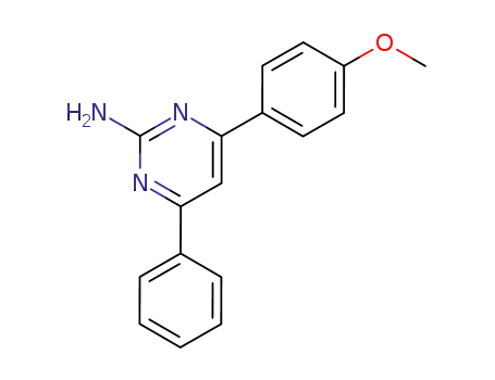 Molecular Structure of 59807-19-1 (4-(4-Methoxyphenyl)-6-phenylpyriMidin-2-aMine)