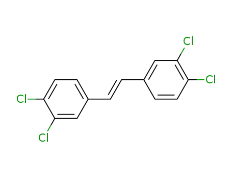 Molecular Structure of 36888-19-4 (1,2-dichloro-4-[(E)-2-(3,4-dichlorophenyl)ethenyl]benzene)