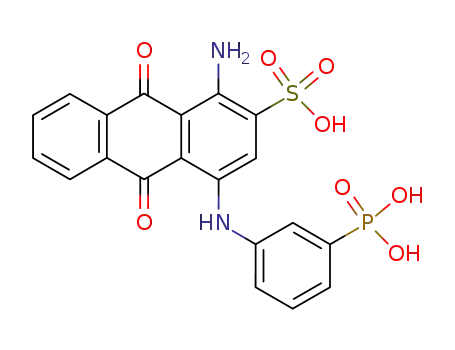 1-amino-2-sulfo-4-(m-phosphonoanilino)anthraquinone