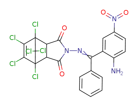 N-(2-amino-5-nitrobenzhydrylideneamino)-1,2,3,4,7,7-hexachlorobicyclo<2.2.1>hept-2-ene-5,6-dicarboximide
