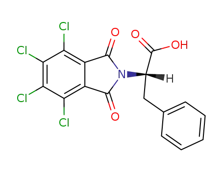 Molecular Structure of 69874-73-3 (2H-Isoindole-2-acetic acid,
4,5,6,7-tetrachloro-1,3-dihydro-1,3-dioxo-a-(phenylmethyl)-, (S)-)