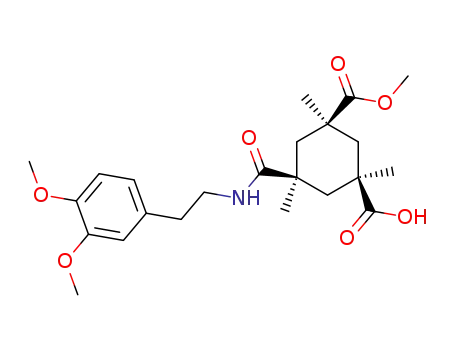 (1R,3S,5R)-5-[2-(3,4-Dimethoxy-phenyl)-ethylcarbamoyl]-1,3,5-trimethyl-cyclohexane-1,3-dicarboxylic acid monomethyl ester