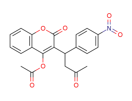 4-acetoxy-3-<1-(4-nitrophenyl)-3-oxobutyl>-2H-1-benzopyran-2-one