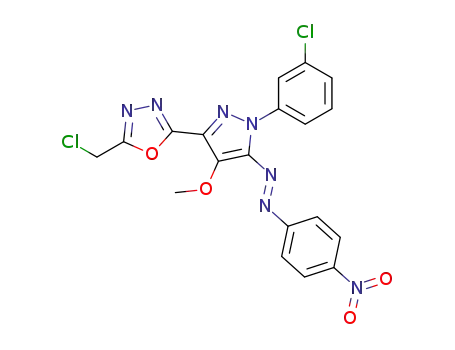 [5-(5-Chloromethyl-[1,3,4]oxadiazol-2-yl)-2-(3-chloro-phenyl)-4-methoxy-2H-pyrazol-3-yl]-(4-nitro-phenyl)-diazene