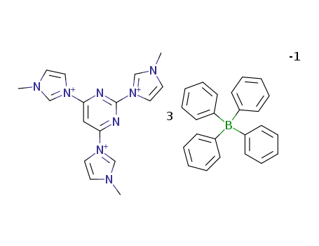 1,1',1''-(pyrimidin-2,4,6-triyl)-tris-3-methylimidazolium tris(tetraphenylborate)