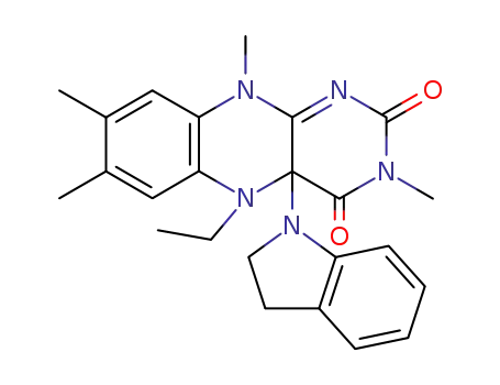4a-(2,3-Dihydro-indol-1-yl)-5-ethyl-3,7,8,10-tetramethyl-5,10-dihydro-4aH-benzo[g]pteridine-2,4-dione