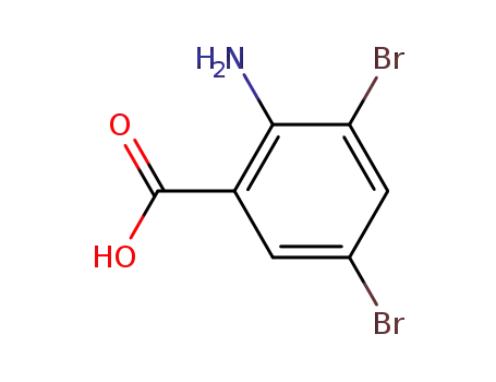 Molecular Structure of 609-85-8 (2-Amino-3,5-dibromobenzoic acid)