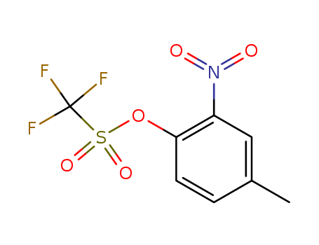 Molecular Structure of 195455-54-0 (Methanesulfonic acid, trifluoro-, 4-methyl-2-nitrophenyl ester)