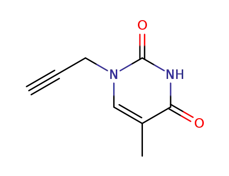 Molecular Structure of 198827-85-9 (2,4(1H,3H)-Pyrimidinedione, 5-methyl-1-(2-propynyl)-)